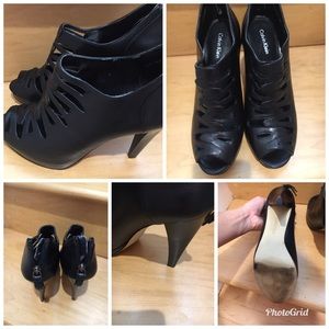 Black Calvin Klein Sandal Bootie